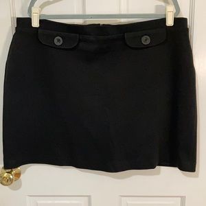Black Boden US16R ponte knit skirt, faux front pockets, back zip, lined